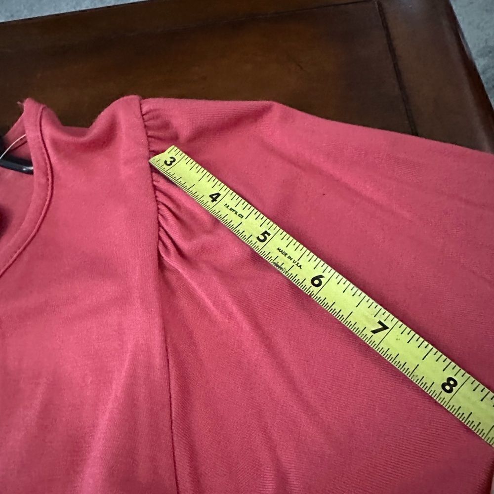 Isabel Maternity Flutter Short Sleeve Tie Waist Maternity Top Coral Res NWT XS - Picture 15 of 15